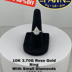 10K 3.70G Rose Gold Ring With Small Diamonds $599.99