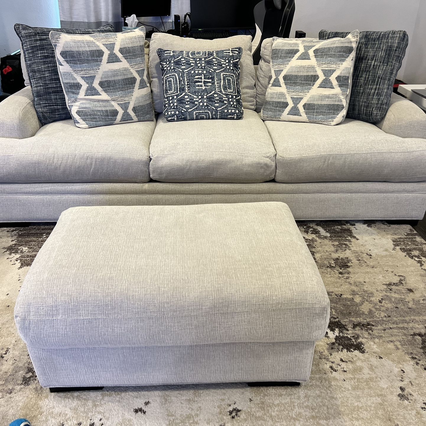 Used Sofa Set W/ Ottoman 