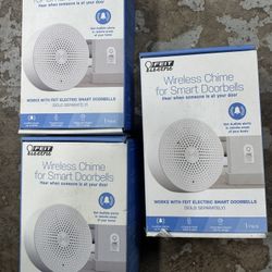 (3) Feit Wireless Chime For Smart Doorbells. $10 Each Must Pickup