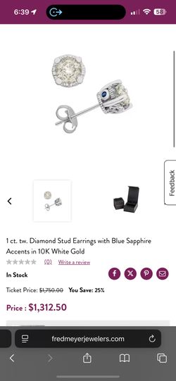 1ctw Diamond earrings