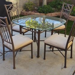 Iron & Glass Dinning Set
