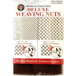 DONNA #22402, Brown Premium Collection Deluxe Weaving Nets, 2 pcs., NEW


