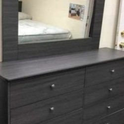 Grey Dresser With Mirror New $359