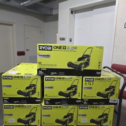 Ryobi ONE+ HP 18V Brushless 16 in. Battery Push Lawn Mower with 2 X 4.0Ah Batteries and Charger