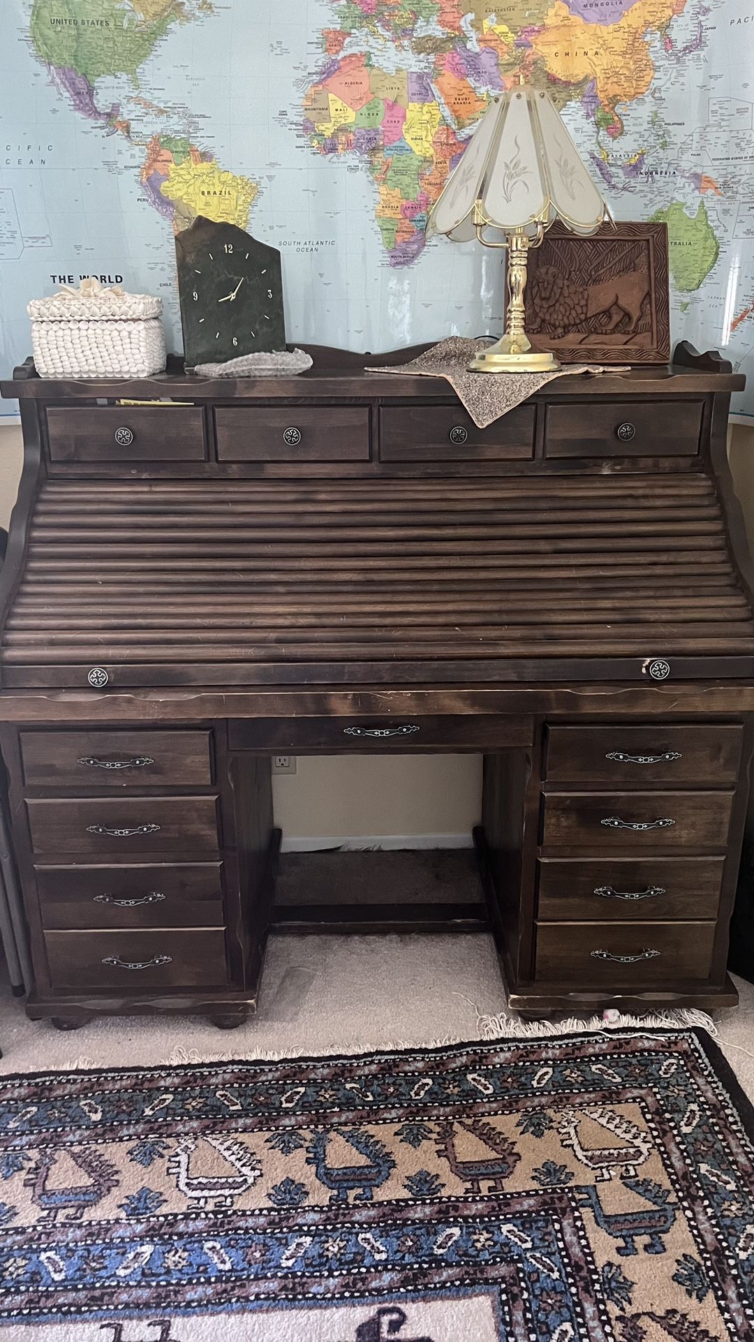 Roll Top Desk Beautiful Large Desk