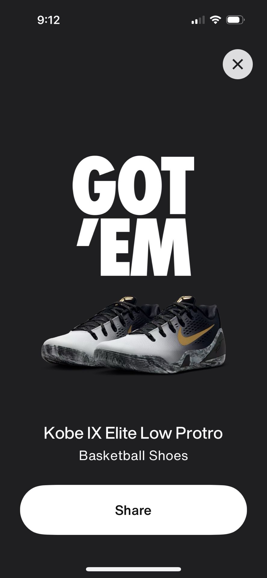 Brand New Kobe IX Elite Low Protro