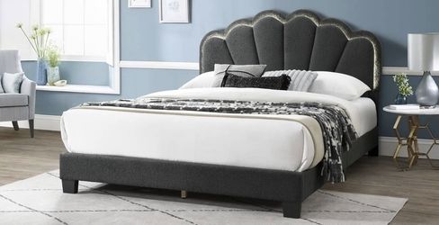 Queen Grey Led Plain With Ortho Matres !