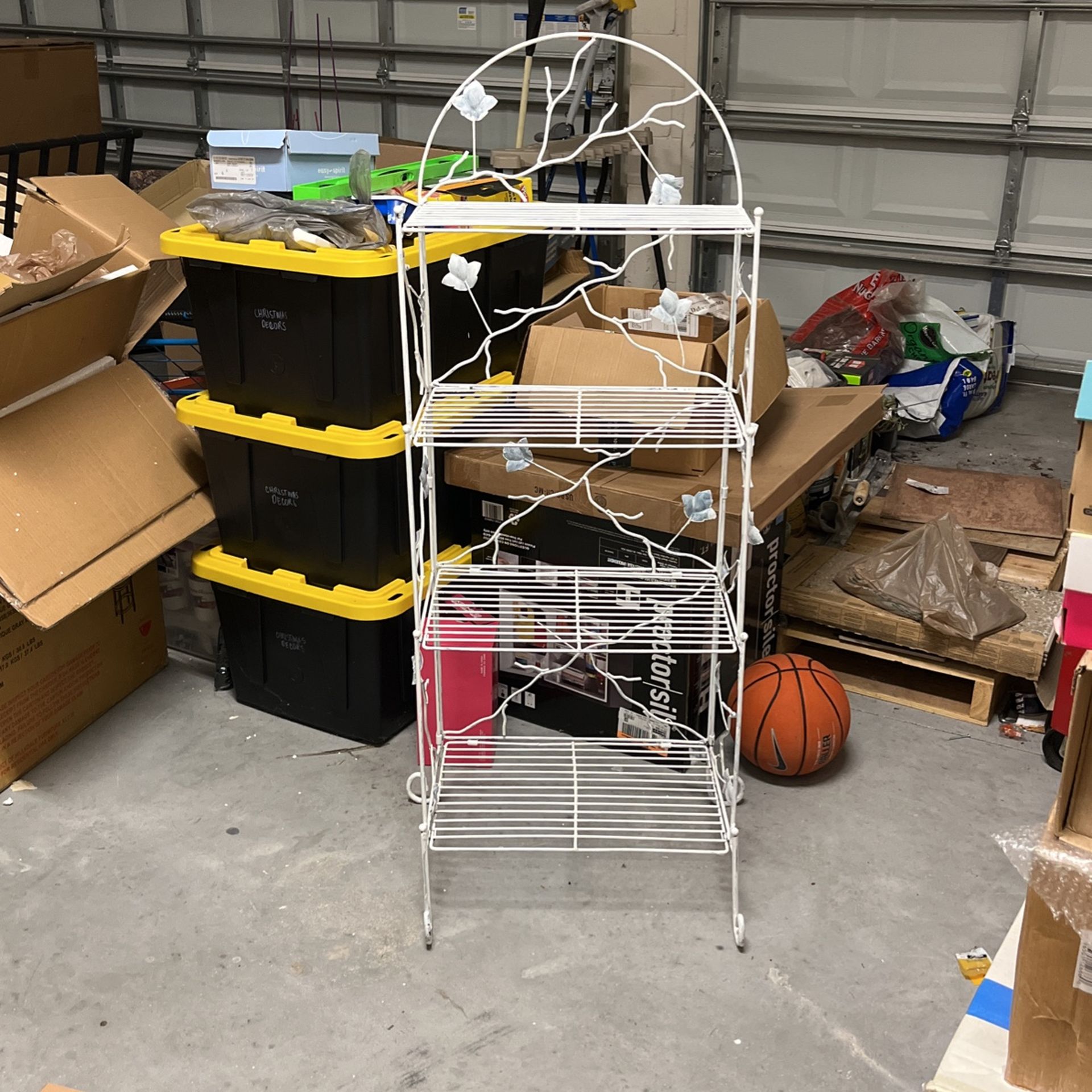 Cast Iron shelving unit (3 shelves indoor or out door)
