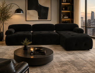 Modern Mario Bellini Style Modular Sofa & Ottoman Sectional