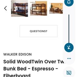 Solid Wood Bunk Bed Frame 