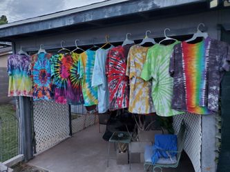 Tye dye shirts and more