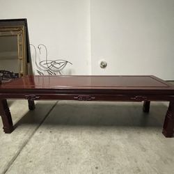 1 DARK CHERRY ROSEWOOD COFFEE/CONSOLE TABLE