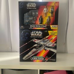 1995 Kenner Star Wars Power of the Force Classic Edition X-Wing Fighter & 4 Figure Pack