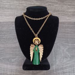 Praying Angel Pendant Necklace