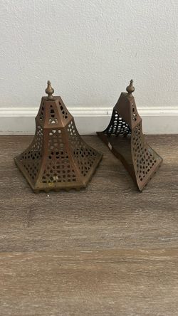 Brass wall hanging fixture or floor for candle candles