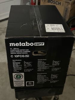 Brand New Metabo HPT 10" Compound Miter Saw (C10FCGSM) – Sealed in Box