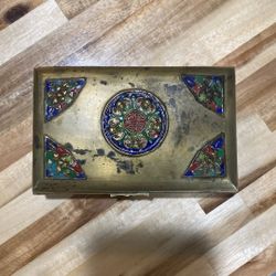 Vintage Brass Chinese Champleve Box