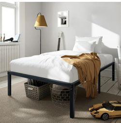 Twin Size Heavy Duty Bedframe, No Boxspring Needed, Easy Assembly