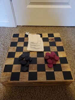 Wooden Checker Set