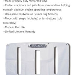 FREIGHTLINER A22-54785-000 - Winter and Bug Grille Screen Kit - Polyester