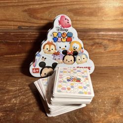 Disney Tsum Tsum Bubble Fever Card Game Ages 6+ 112 Cards Metal Container