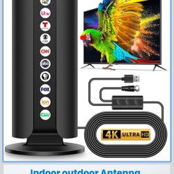 Brand: OUSPARK 2025 TV Antenna Indoor/Outdoor VHF UHF Digital Antenna for Smart TV,Waterproof 2200 Miles for Local Channels with Amplifier 360° Receiv