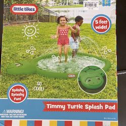 Little tikes  Timmy Turtle Splash Pad Kids Summer Water Fun 