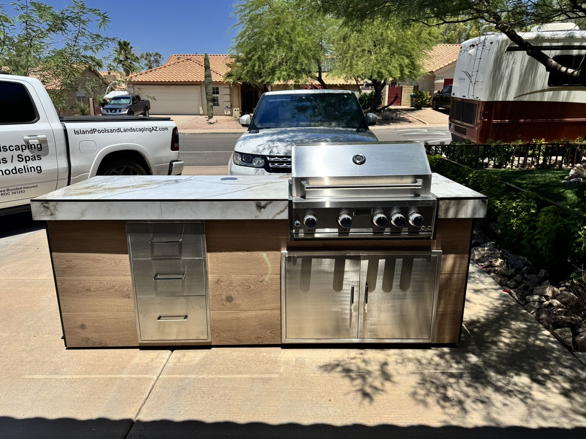 8’ Oasis Grill BBQ Island