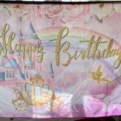 Happy birthday Castle Banner Back Drop