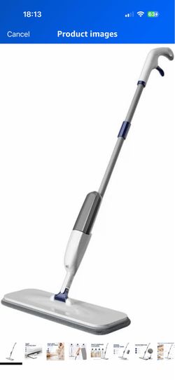 Rsefly Spray Mop for Floor Cleaning, 300 ml Refillable Bottle, 360° Swivel Head with Reusable Microfiber Pad, Lightweight Wet Dry Cleaner for Hardwood