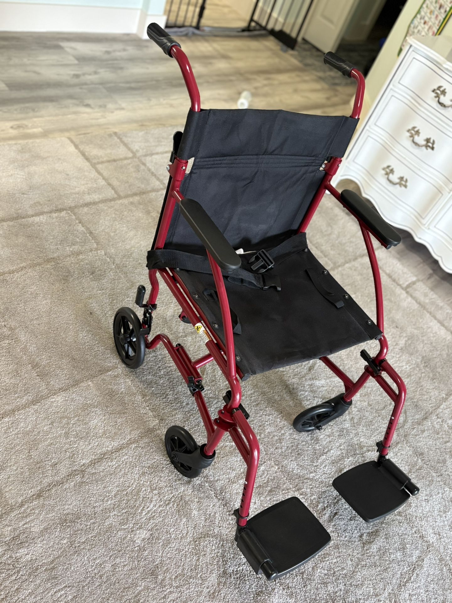 Transport Wheelchair 19” With Removable Leg Rest