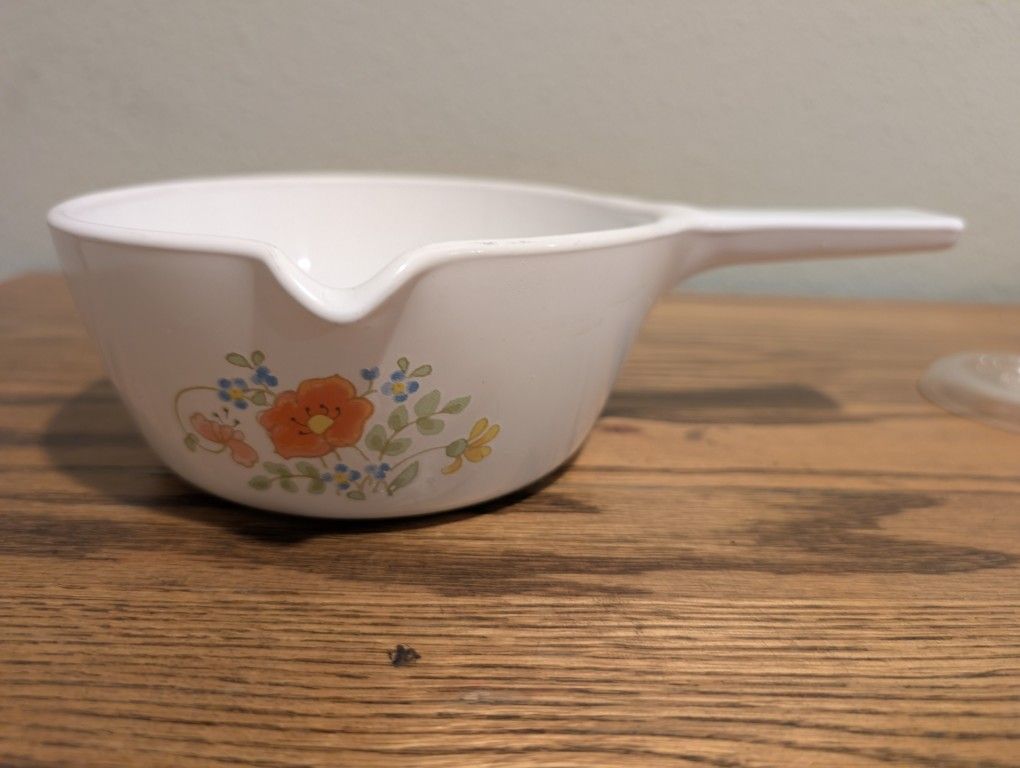Corelle Wildflower P-89-B Saucepan Pour Spout Pan  No Lid
