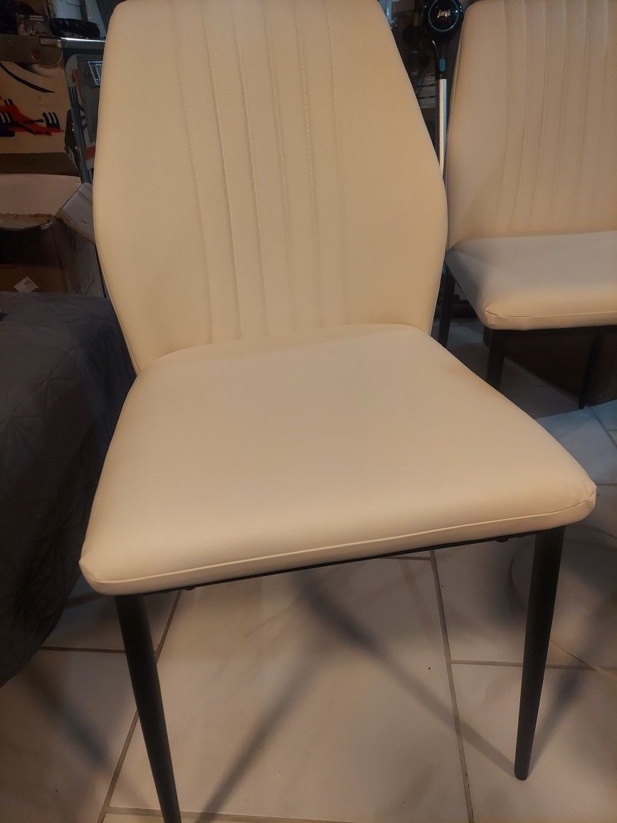 2 Beige Dining Chairs
