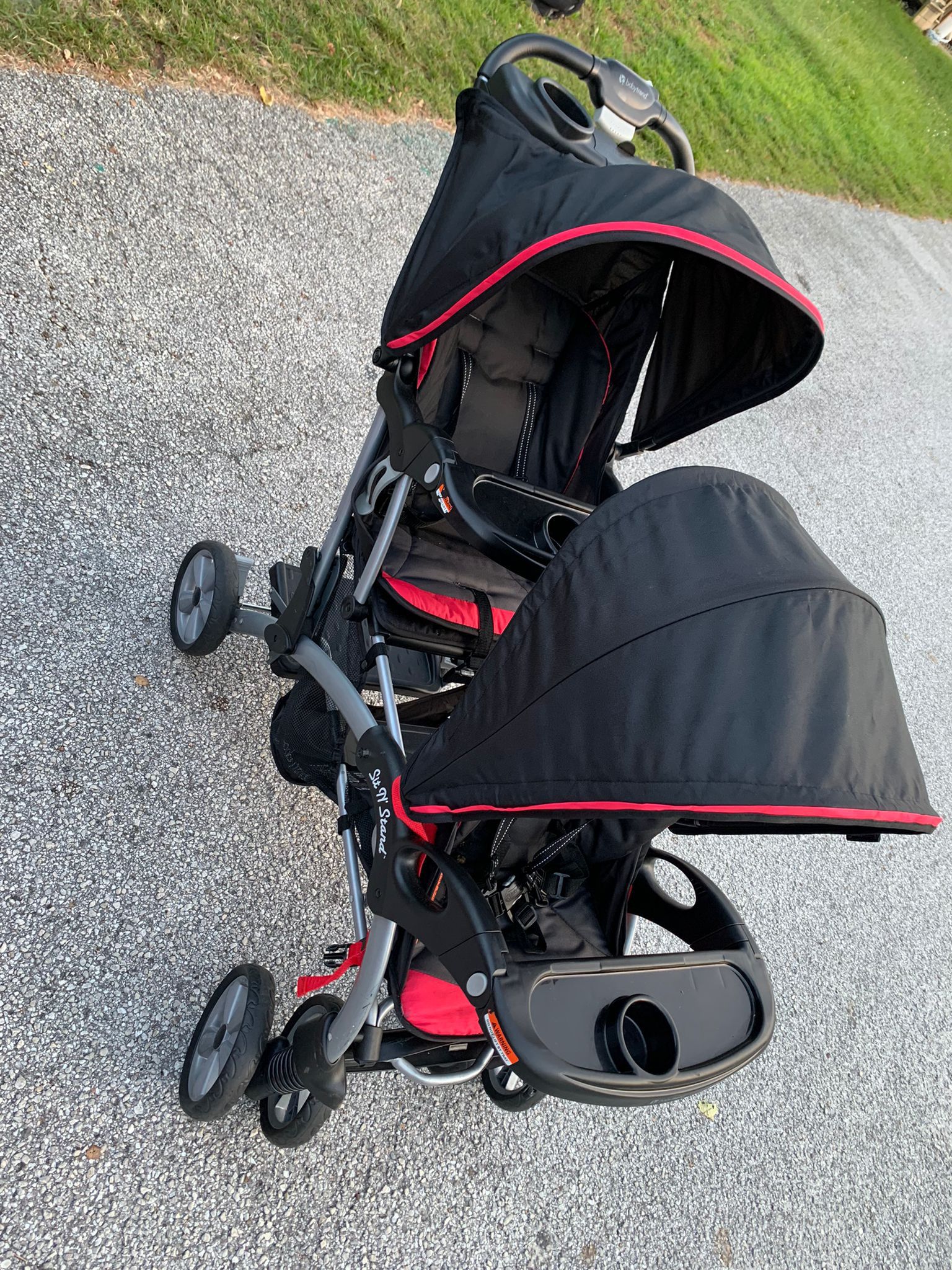 Hot pink Double Stroller 