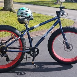 Mongoose Dolomite 26” Fat Tire Adult Mountain Bike with Kryptonite Lock (FREE Helmet)