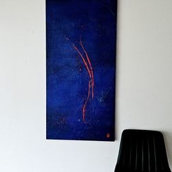 Handmade Relief Painting "Midnight Echo"