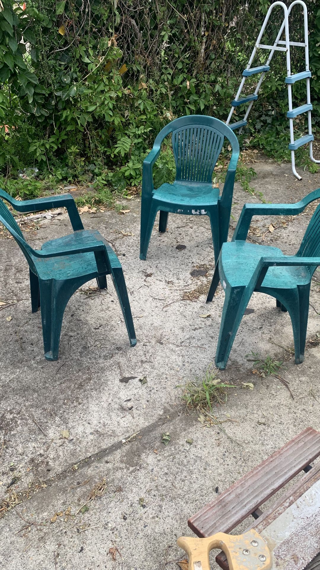 3 Stackable Plastic Chairs Outdoor/Indoor In Jersey city NJ