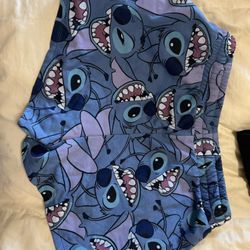 Disney Lilo & Stitch blue & purple loungewear shorts Size M