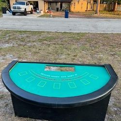 Large Black Jack And Roulette Tables