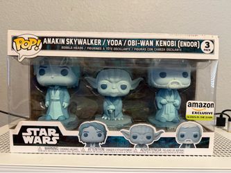 Star Wars Funko Pop 3 pack - anakin, obi-wan, and yoda glow in the dark