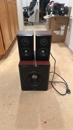 Edifier bluetooth S350DB bookshelf speaker and subwoofer