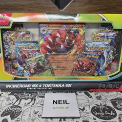 POKEMON INCINEROAR EX AND TORTERRA EX BOX