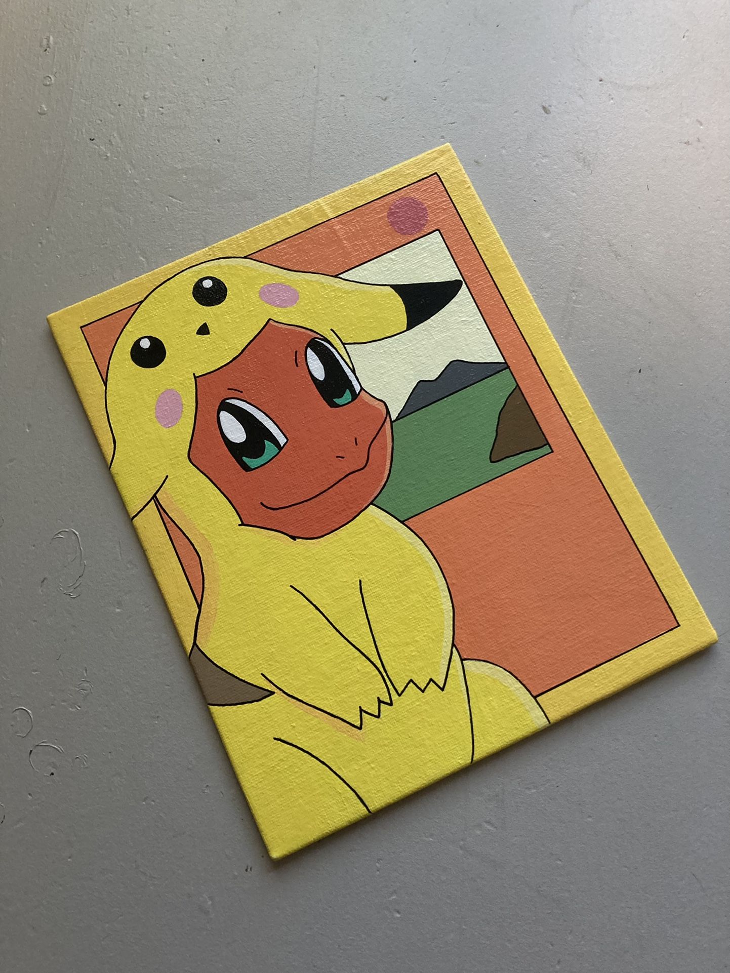 Pikachu Charmander Pokemon Painting