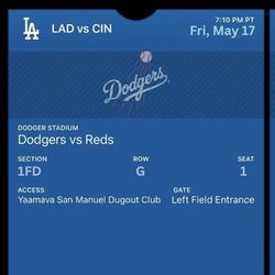 Dodgers Vs Reds Tickets | Fri May 17
