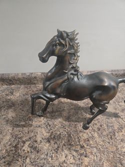 Vintage Bronze Running Horse