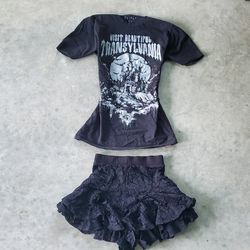 Black Lace Swim Skort