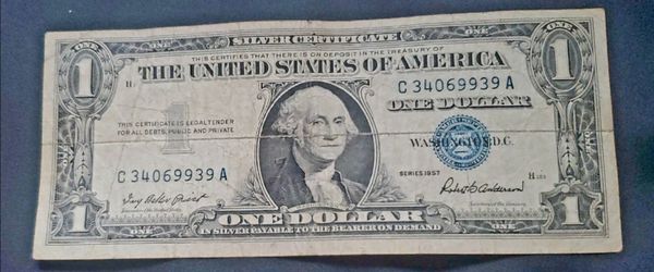 1957 Silver Certificate  One Bill