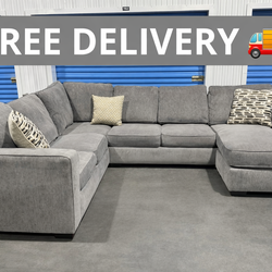 Large gray sectional couch free delivery