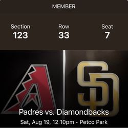 Padres Vs Diamondbacks Saturday 8/19 Game 1