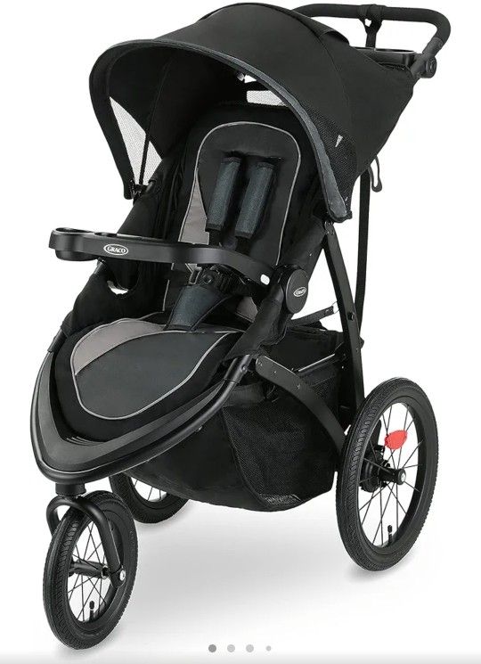 Graco FastAction Jogger LX Stroller, Convenient One-Hand Fold, Infant Car Seat Compatible, Redmond